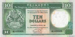 10 Dollars HONGKONG  1992 P.191c