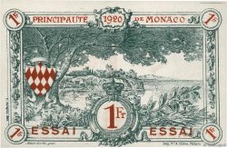 1 Franc Essai MONACO  1920 P.05s NEUF