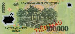 100000 Dong Spécimen VIETNAM  2003 P.122s UNC