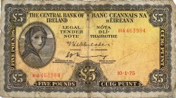 5 Pounds IRELAND REPUBLIC  1975 P.065c G