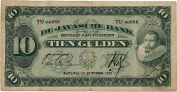 10 Gulden NETHERLANDS INDIES  1927 P.070a F-