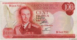 100 Francs LUXEMBOURG  1970 P.56a VF