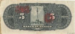 5 Pesos MEXICO  1925 P.021a q.BB