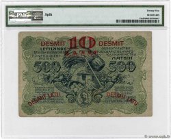10 Latu sur 500 Rubli LETTONIE  1920 P.13a TB