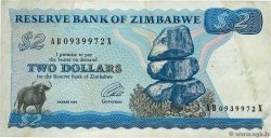 2 Dollars ZIMBABWE  1994 P.01d VF+