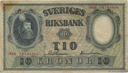 10 Kronor SWEDEN  1948 P.40i F-