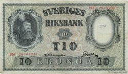 10 Kronor SWEDEN  1951 P.40l F