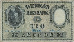 10 Kronor SUÈDE  1953 P.43a TB