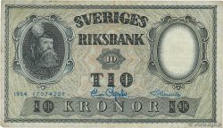 10 Kronor SUÈDE  1954 P.43b TB