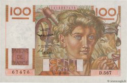 100 Francs JEUNE PAYSAN FRANCE  1953 F.28.39 NEUF