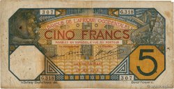 5 Francs GRAND-BASSAM FRENCH WEST AFRICA Grand-Bassam 1918 P.05Db