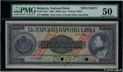 5000 Leva Spécimen BULGARIE 1925 P.049s1