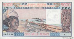 5000 Francs WEST AFRICAN STATES 1985 P.308Ck AU+