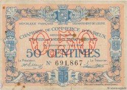 50 Centimes FRANCE régionalisme et divers Évreux 1920 JP.057.16