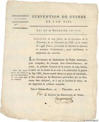 5 Francs FRANCE Regionalismus und verschiedenen Châteauroux 1800  fSS