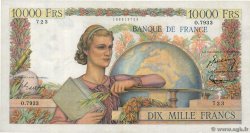 10000 Francs GÉNIE FRANÇAIS FRANCIA  1954 F.50.72