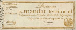 250 Francs sans série FRANKREICH  1796 Ass.61a
