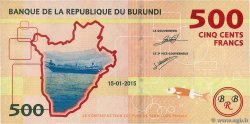 500 Francs BURUNDI  2015 P.50 FDC