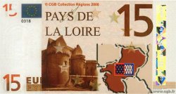 15 Euro FRANCE regionalismo e varie  2008 