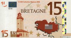15 Euro FRANCE regionalismo e varie  2008 