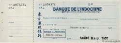 Francs FRANCE regionalismo e varie Phnom-Penh 1950 DOC.Chèque SPL+