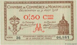 50 Centimes FRANCE regionalismo e varie Montpellier 1915 JP.085.01