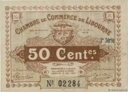 50 Centimes FRANCE regionalism and miscellaneous Libourne 1915 JP.072.15
