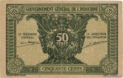 50 Cents INDOCINA FRANCESE  1942 P.091a q.BB