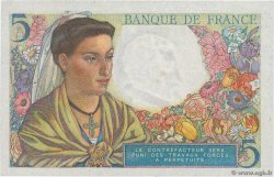 5 Francs BERGER FRANCE  1943 F.05.05 XF