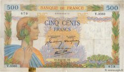 500 Francs LA PAIX FRANKREICH  1941 F.32.21