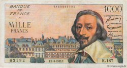 1000 Francs RICHELIEU FRANCE  1955 F.42.15
