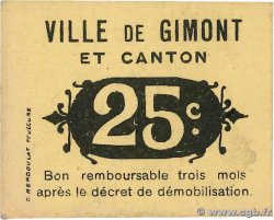 25 Centimes FRANCE régionalisme et divers Gimont 1914 JP.32-052