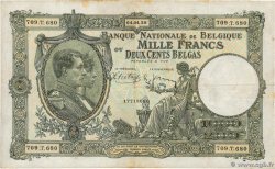 1000 Francs - 200 Belgas BELGIQUE  1938 P.104