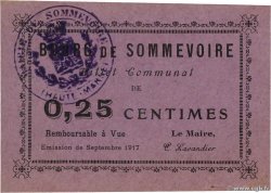 25 Centimes FRANCE régionalisme et divers Sommevoire 1917 JP.52-30 SUP
