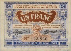 1 Franc FRANCE regionalismo e varie Orléans et Blois 1921 JP.096.07