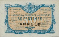 50 Centimes Annulé FRANCE régionalisme et divers Rodez et Millau 1917 JP.108.12