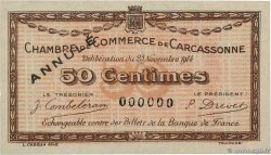 50 Centimes Annulé FRANCE régionalisme et divers Carcassonne 1914 JP.038.04