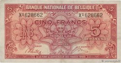 5 Francs - 1 Belga BELGIQUE 1943 P.121 TTB