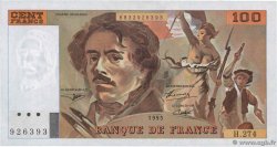 100 Francs DELACROIX 442-1 & 442-2 FRANCE  1995 F.69ter.02b