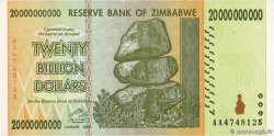 20 Billions Dollars ZIMBABWE 2008 P.86 SUP
