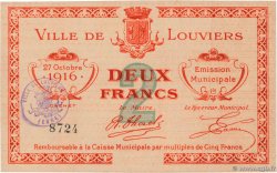 2 Franc FRANCE régionalisme et divers Louviers 1916 JP.27-24