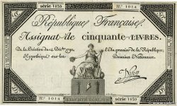 50 Livres FRANCE 1792 Ass.39a TB