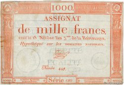 1000 Francs FRANCE 1795 Ass.50a TB+