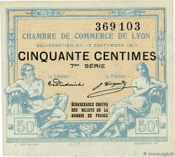 50 Centimes FRANCE régionalisme et divers Lyon 1917 JP.077.14 pr.SPL