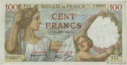 100 Francs SULLY FRANCE 1942 F.26.68 TTB