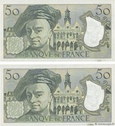 50 Francs QUENTIN DE LA TOUR Consécutifs FRANCE 1988 F.67.14 SUP+