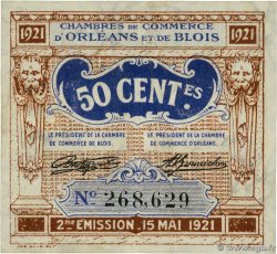 50 Centimes FRANCE régionalisme et divers Orléans et Blois 1921 JP.096.05 TB+