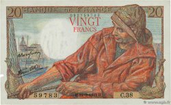 20 Francs PÊCHEUR FRANCE 1942 F.13.03 TTB