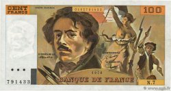 100 Francs DELACROIX modifié FRANCE  1978 F.69.01d AU+