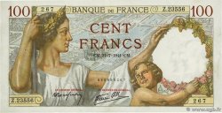 100 Francs SULLY FRANCE  1941 F.26.56 VF+